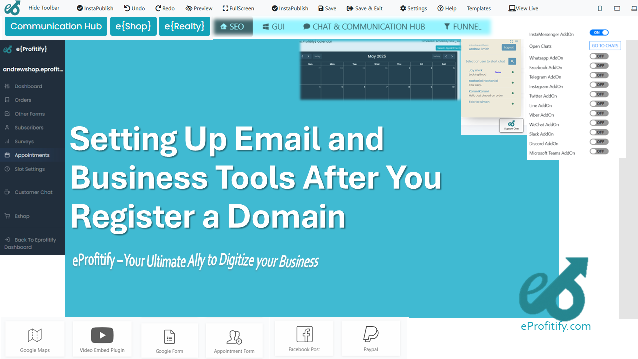 Setting Up Email and Business Tools After You Register a Domain